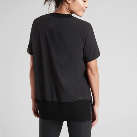 ATHLETA | Zephyr Raglan Short Sleeve High Low Shell Style Top Women’s Size M - Picture 2 of 12